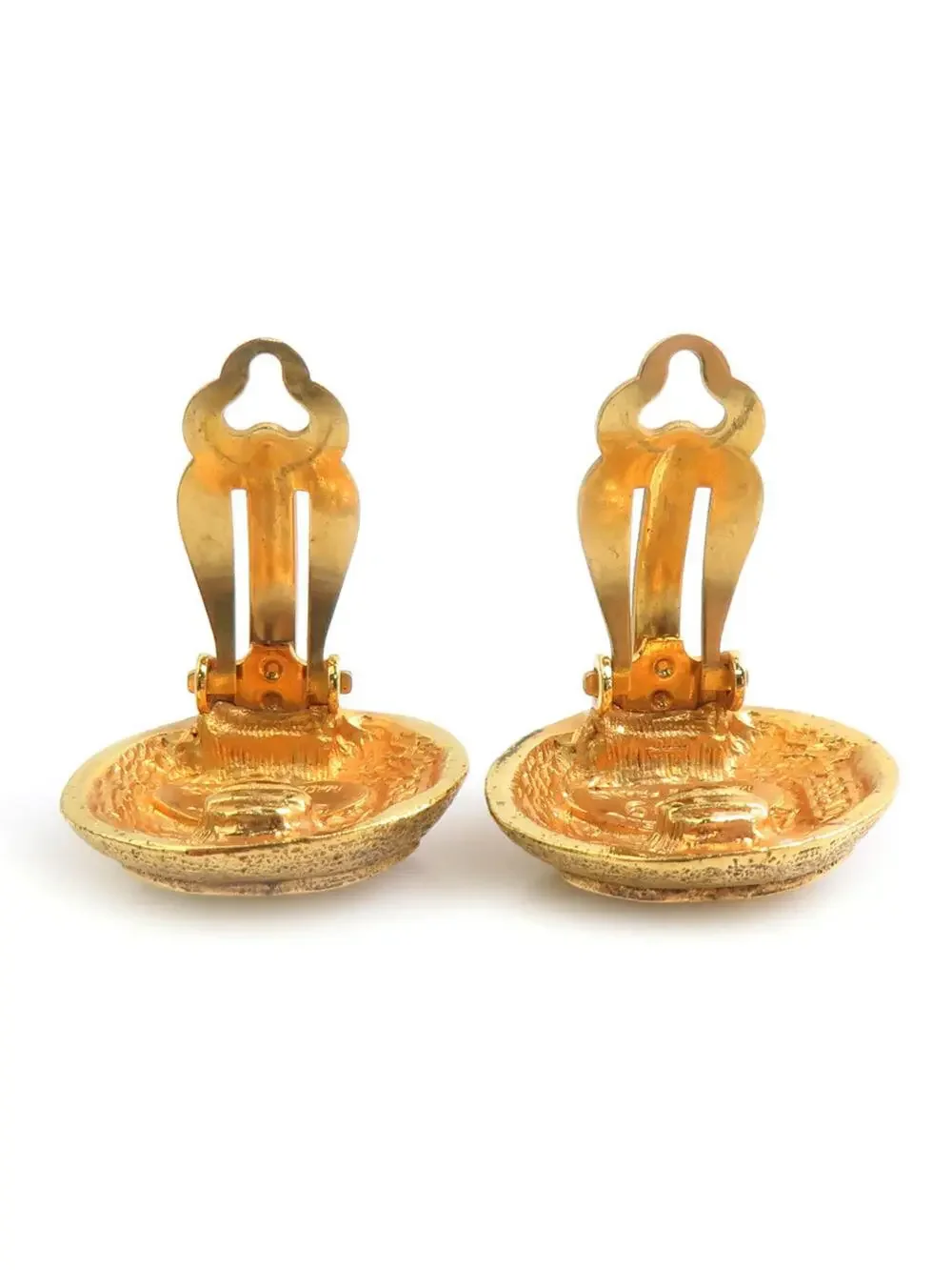 Chanel Cc Logo Clip-On Earrings Gold- #343207C54B